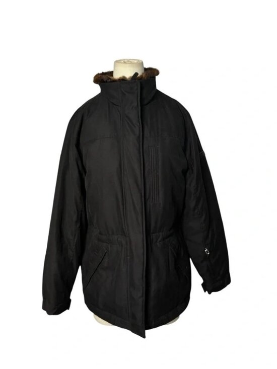 Polo Ralph Lauren Jackets & Blazers - Lauren Ralph Lauren Ski Down Feather Black Parka Coat Faux Fur Size